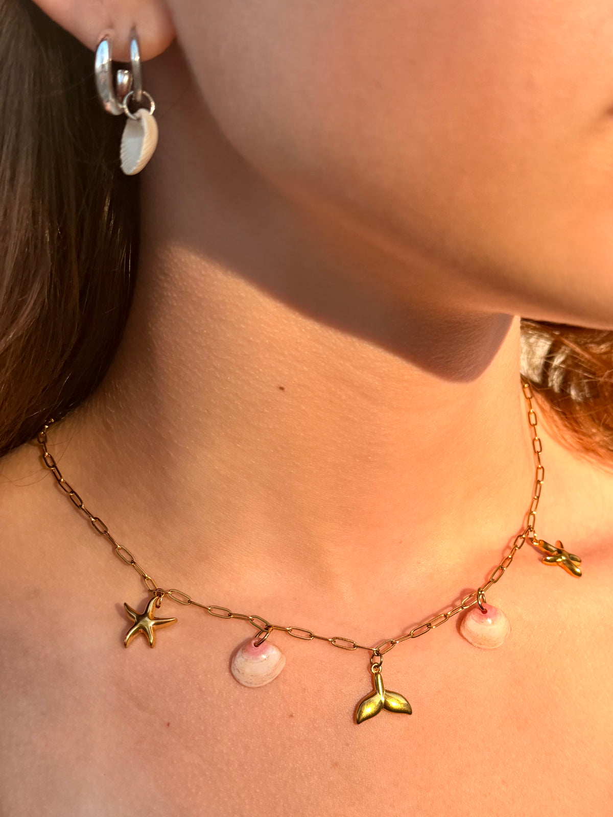 Causeway Blush Charm Shell Necklace