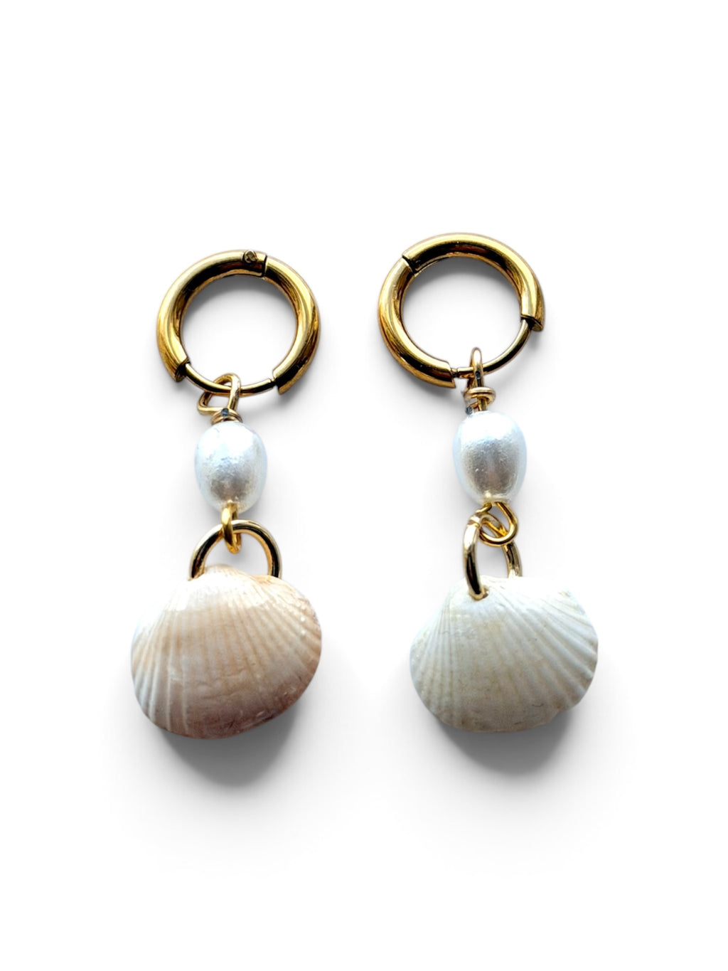 Whiterocks Pearl Shell Gold Hoops