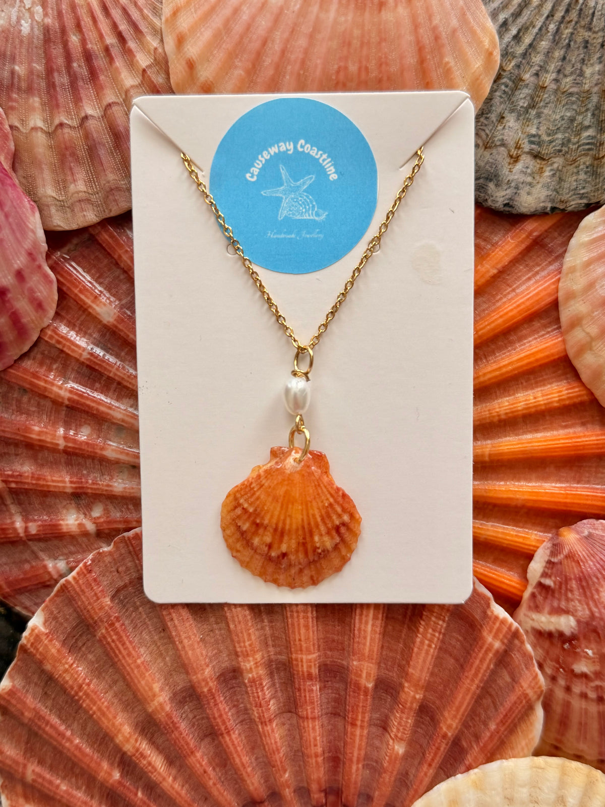 Portrush Pearl Scallop Necklace