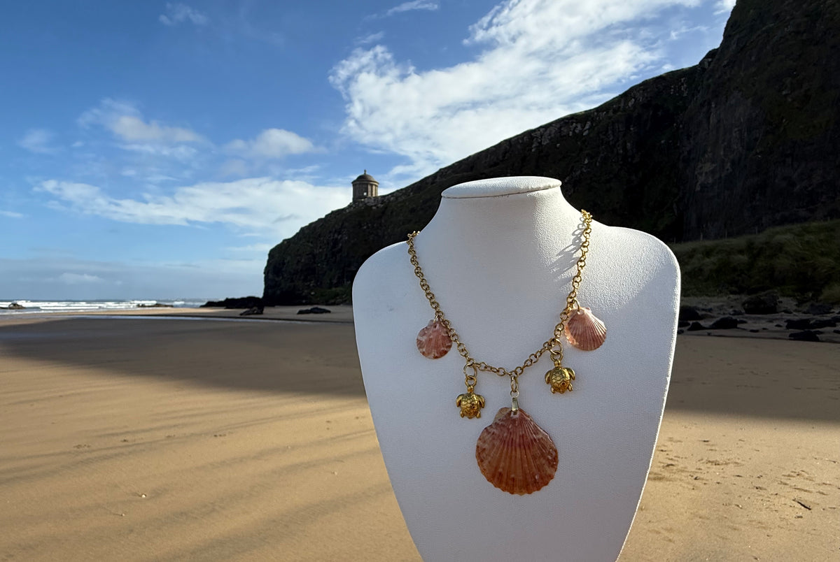 Castlerock Turtle Bay Scallop Charm Necklace