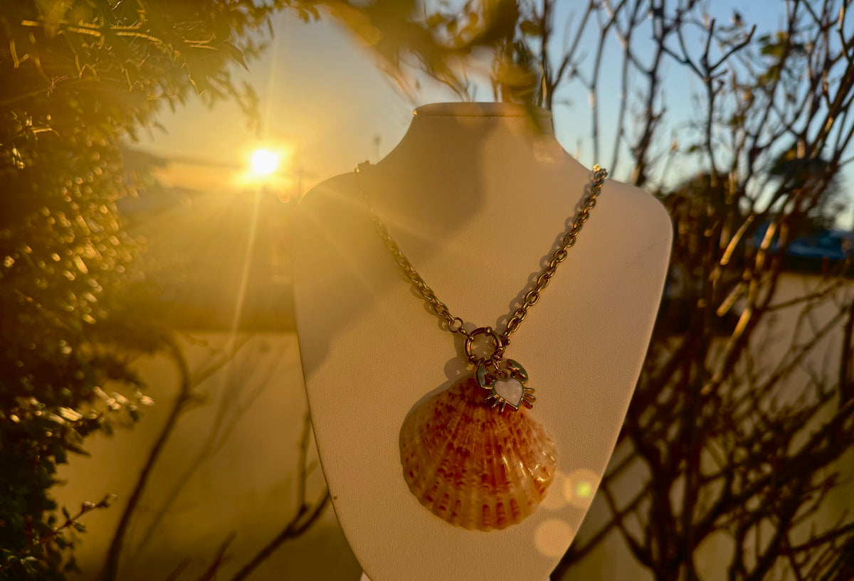 Crabby Ever After Scallop Necklace