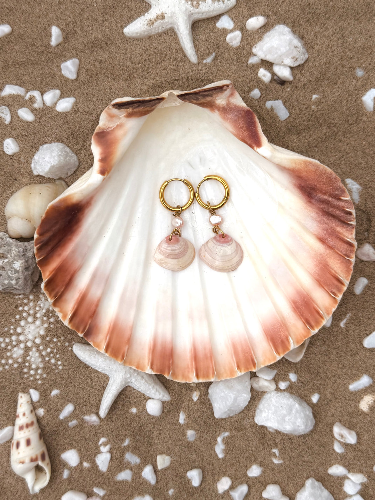 Causeway Blush Pearl Shell Earrings