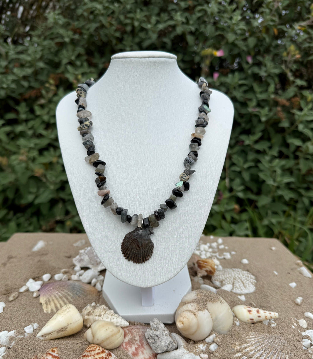 Storm Tide Scallop Necklace