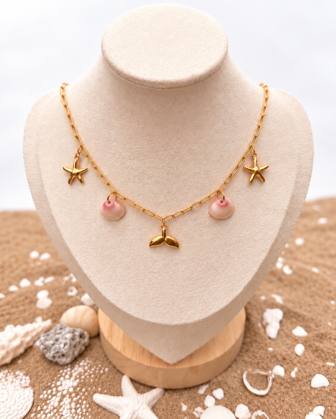 Causeway Blush Charm Shell Necklace