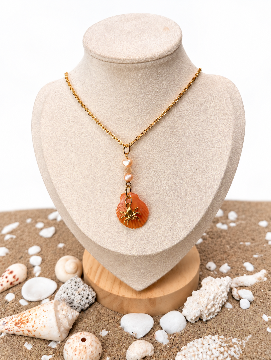 The Enchanted Cove Spider Scallop Necklace
