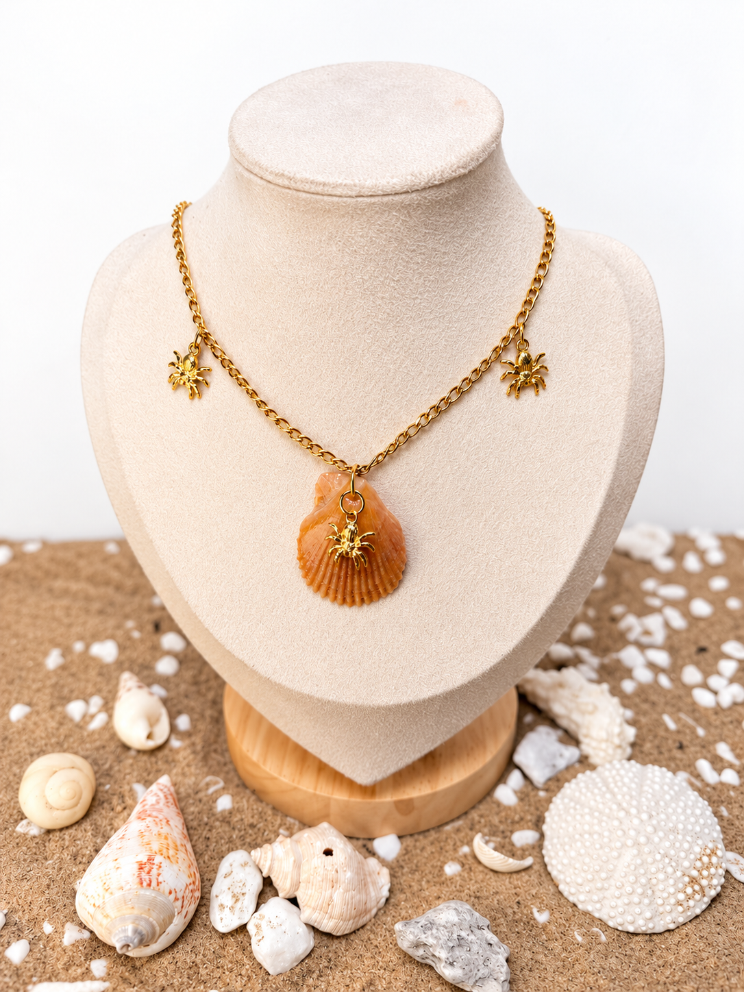 Whispers from the Web Scallop Necklace