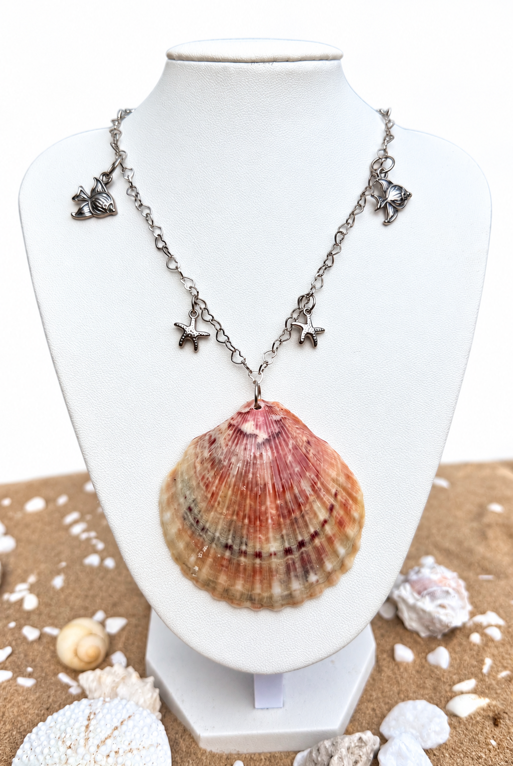 Rathlin Scallop Charm Necklace