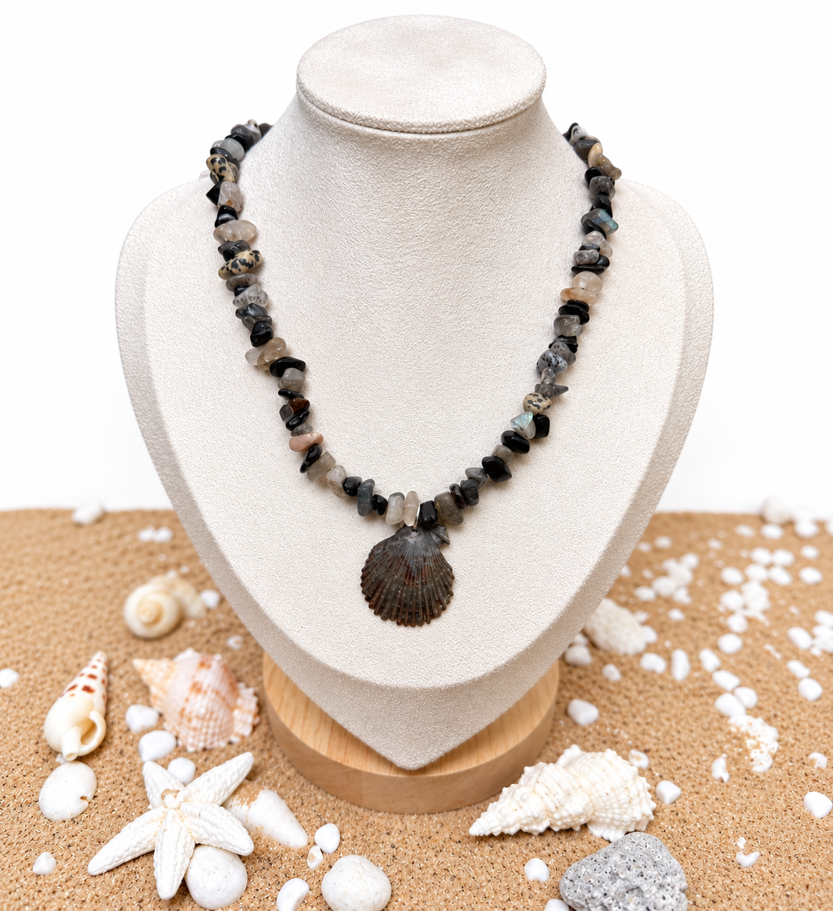 Storm Tide Scallop Necklace
