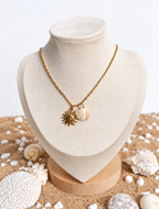 Sun & Shell Charm Necklace