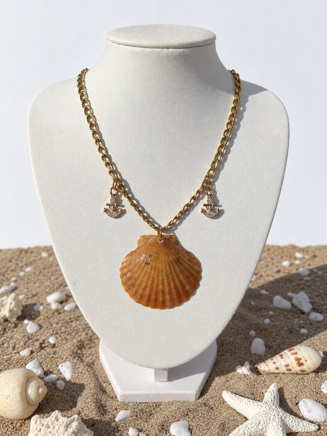 Anchored at Dunluce Scallop Necklace