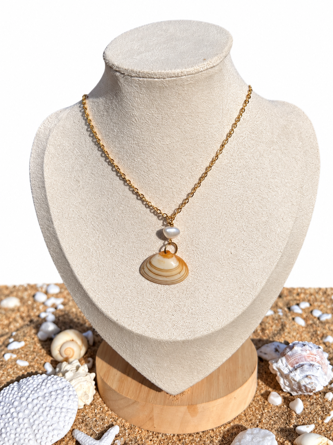 Golden Sand Shell Necklace