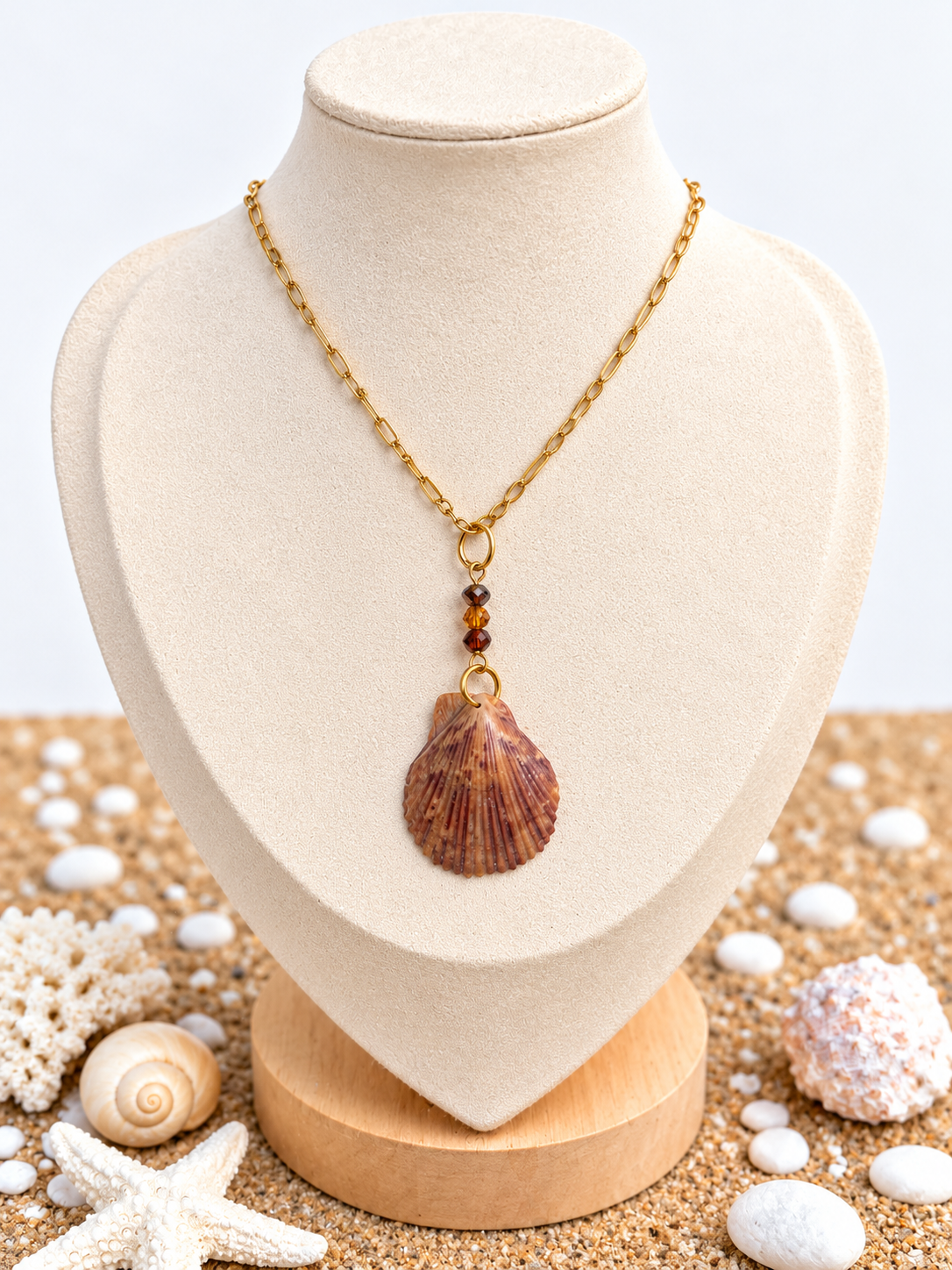 Sunset Scallop Necklace