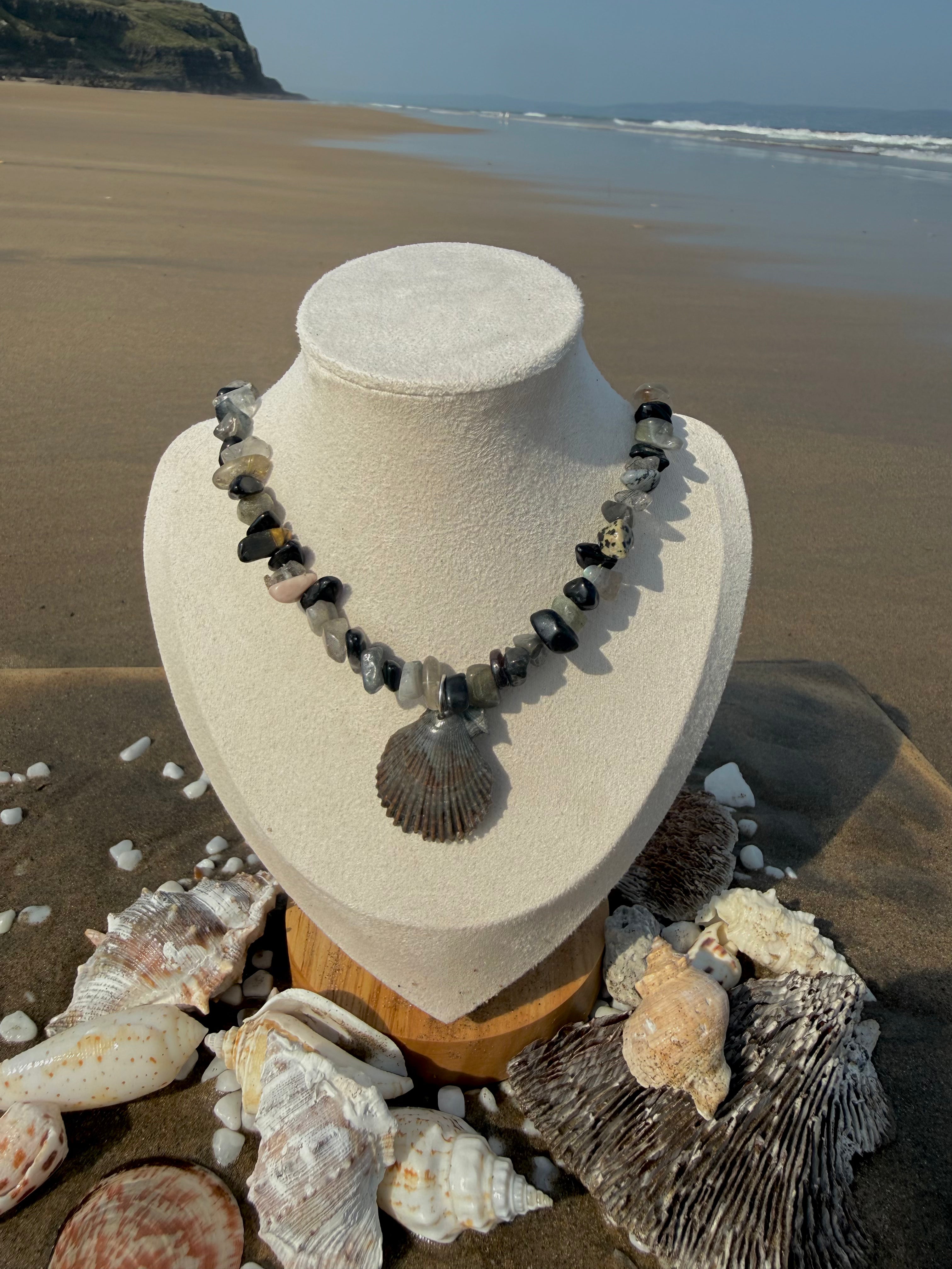 Storm Tide Scallop Necklace