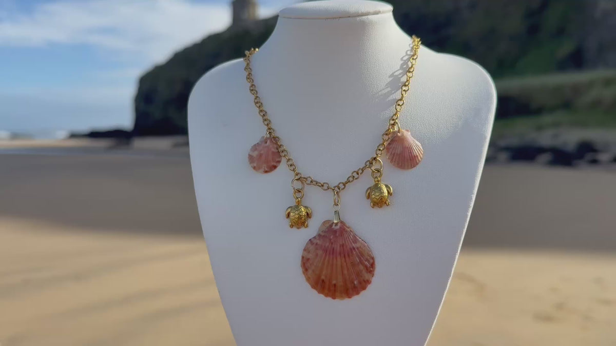 Castlerock Turtle Bay Scallop Charm Necklace
